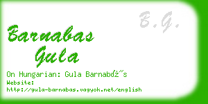 barnabas gula business card